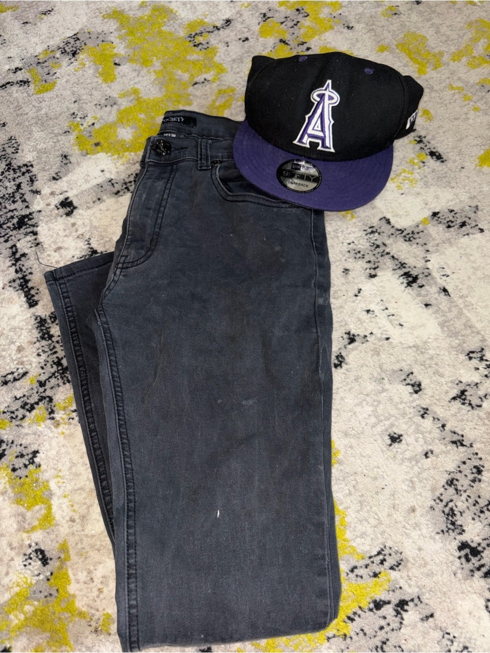 Society Men's Skinny Jeans & hat